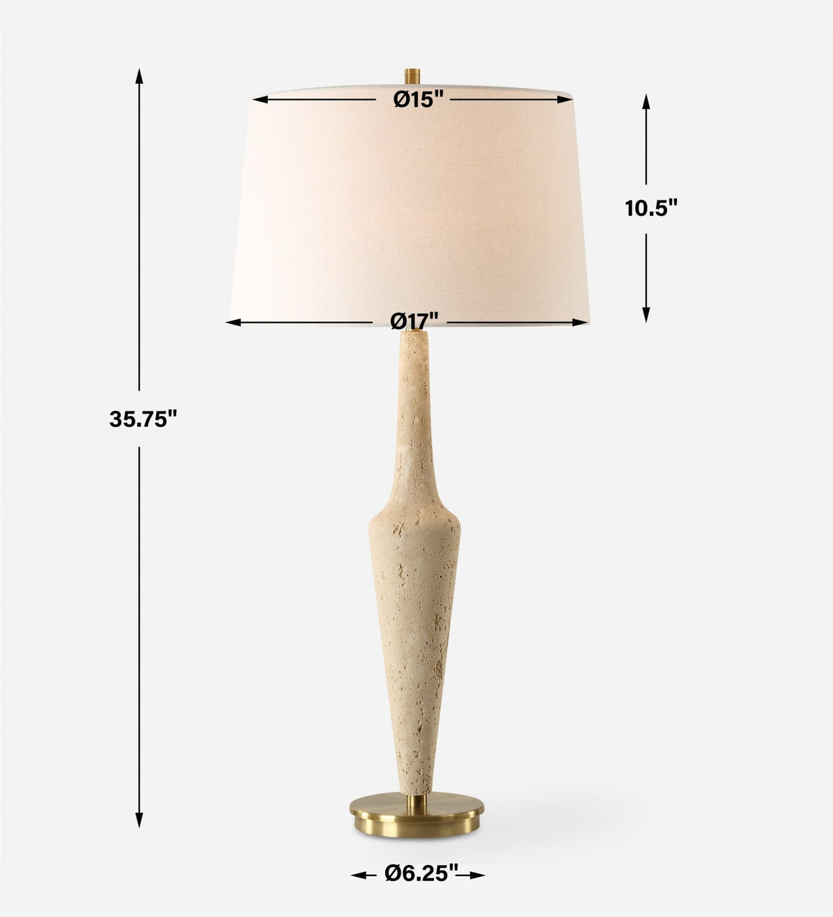 Juliet Travertine Table Lamp Table Lamps| Uttermost