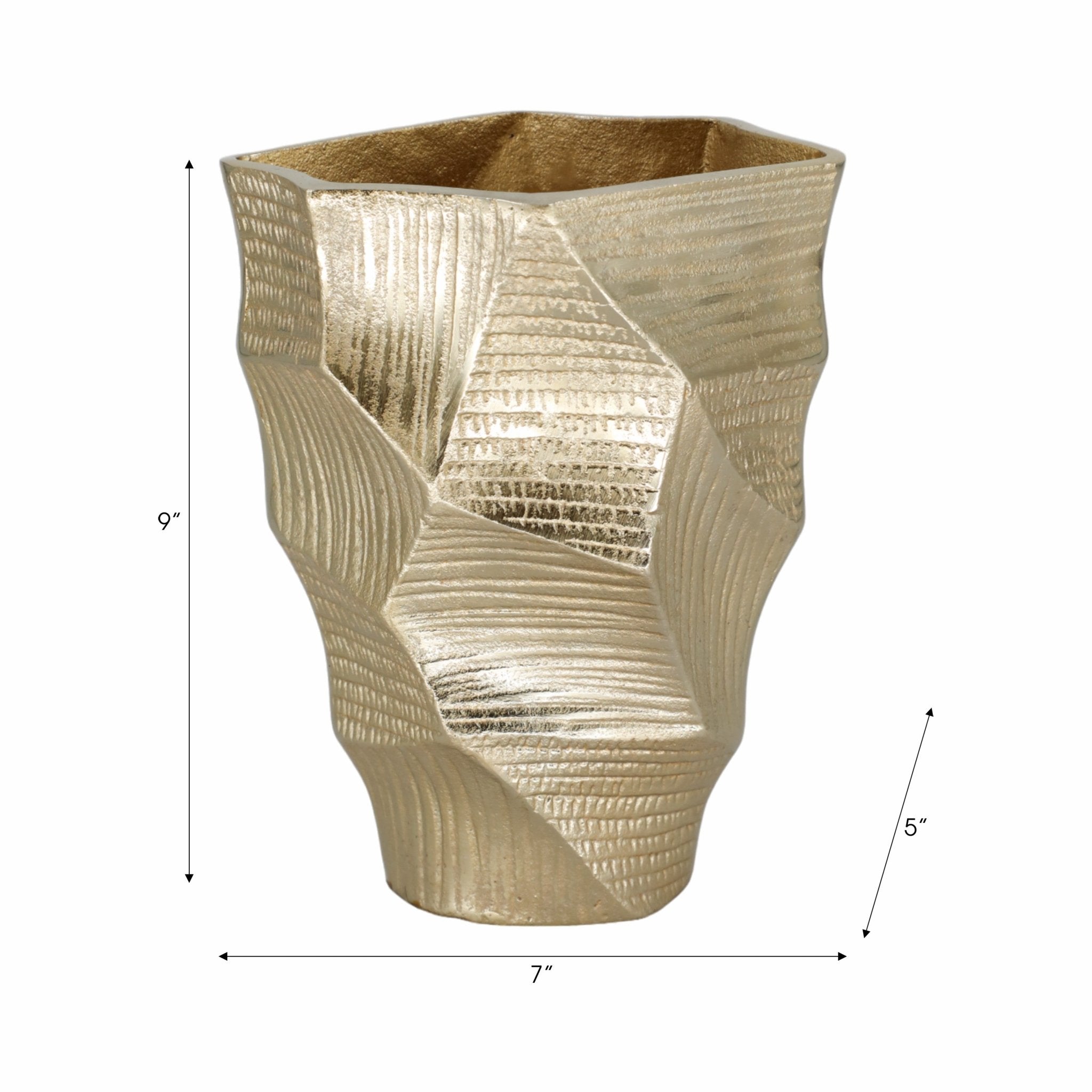 Juneau Smallgold Metal Vase Vases and Jars| Sagebrook Home