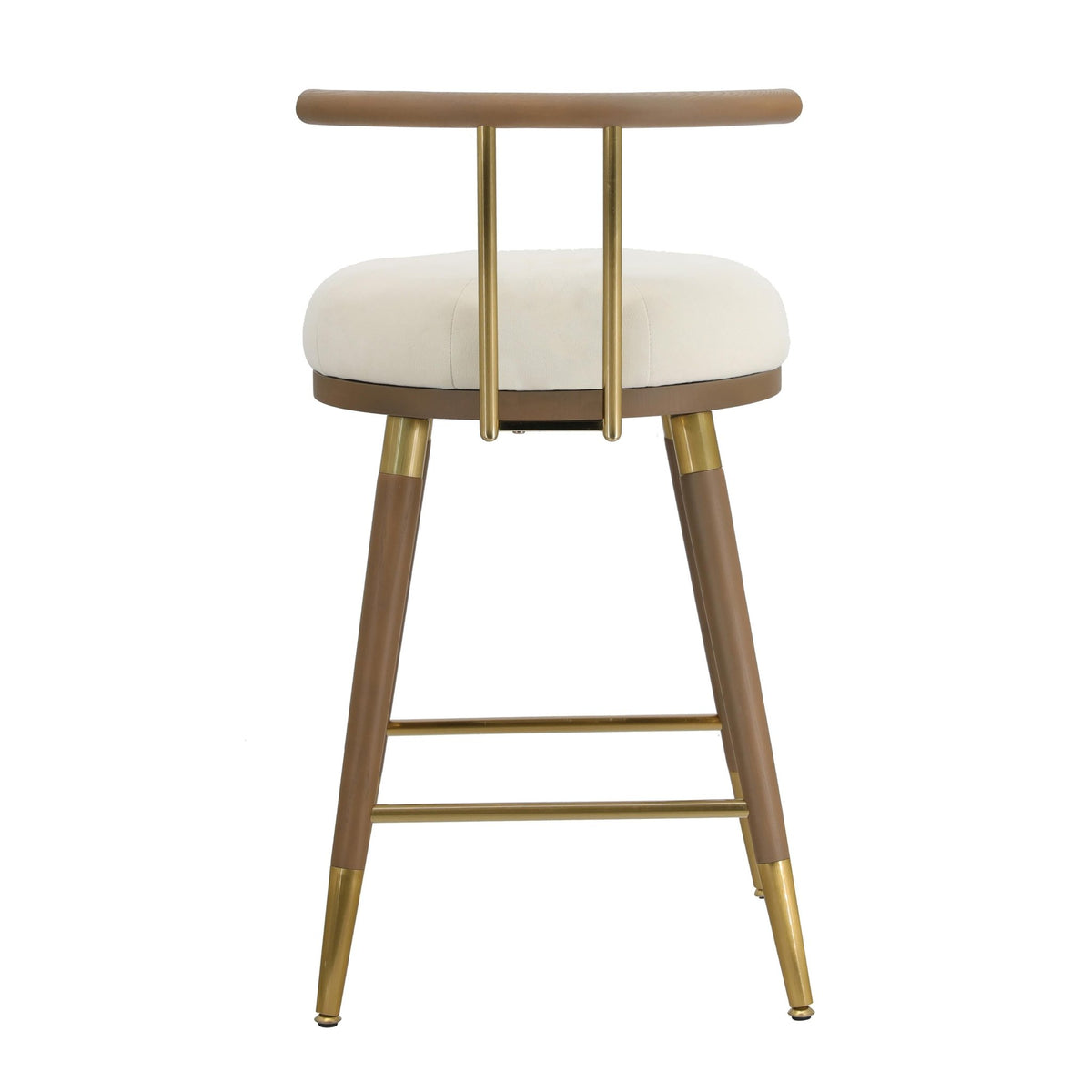 Juniper Cream Velvet Barstool Stools| TOV
