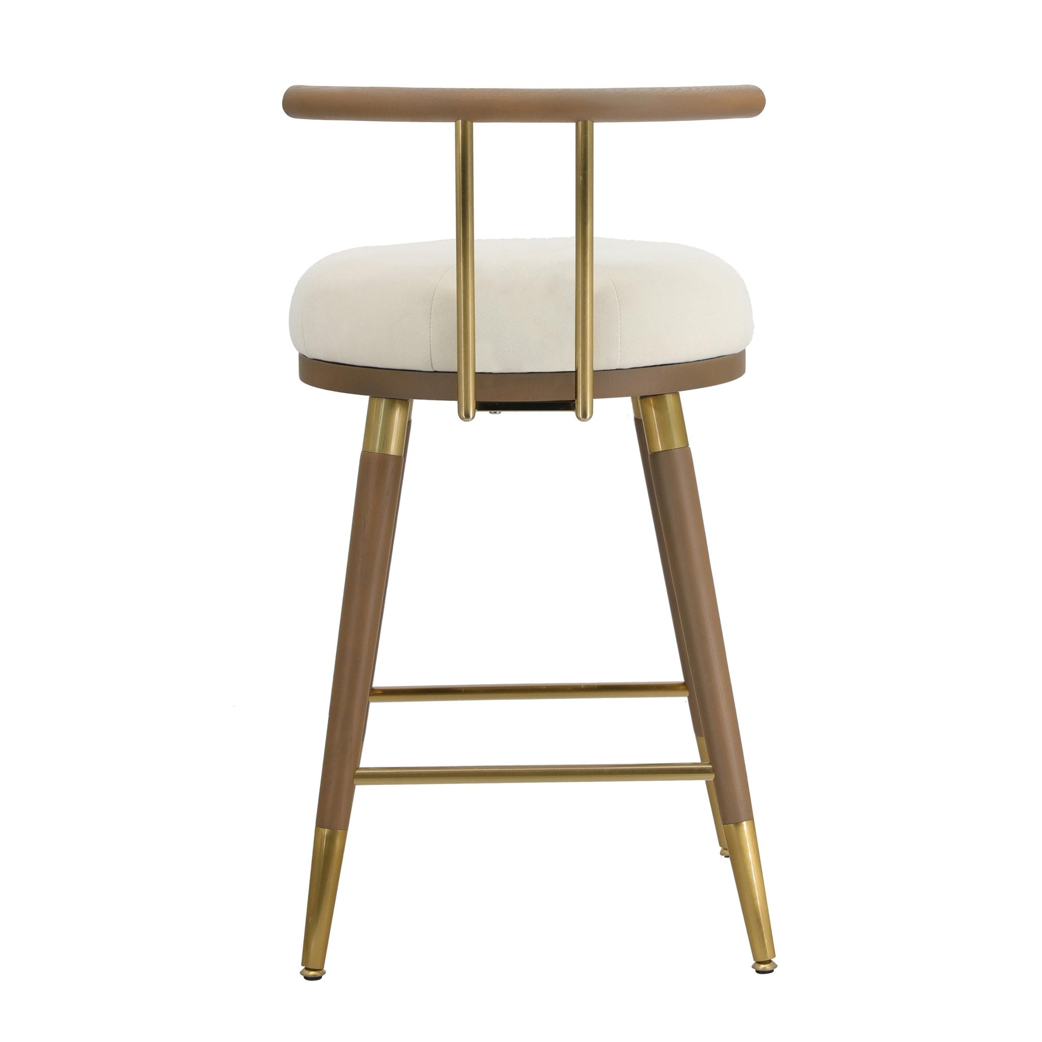 Juniper Cream Velvet Barstool Stools| TOV
