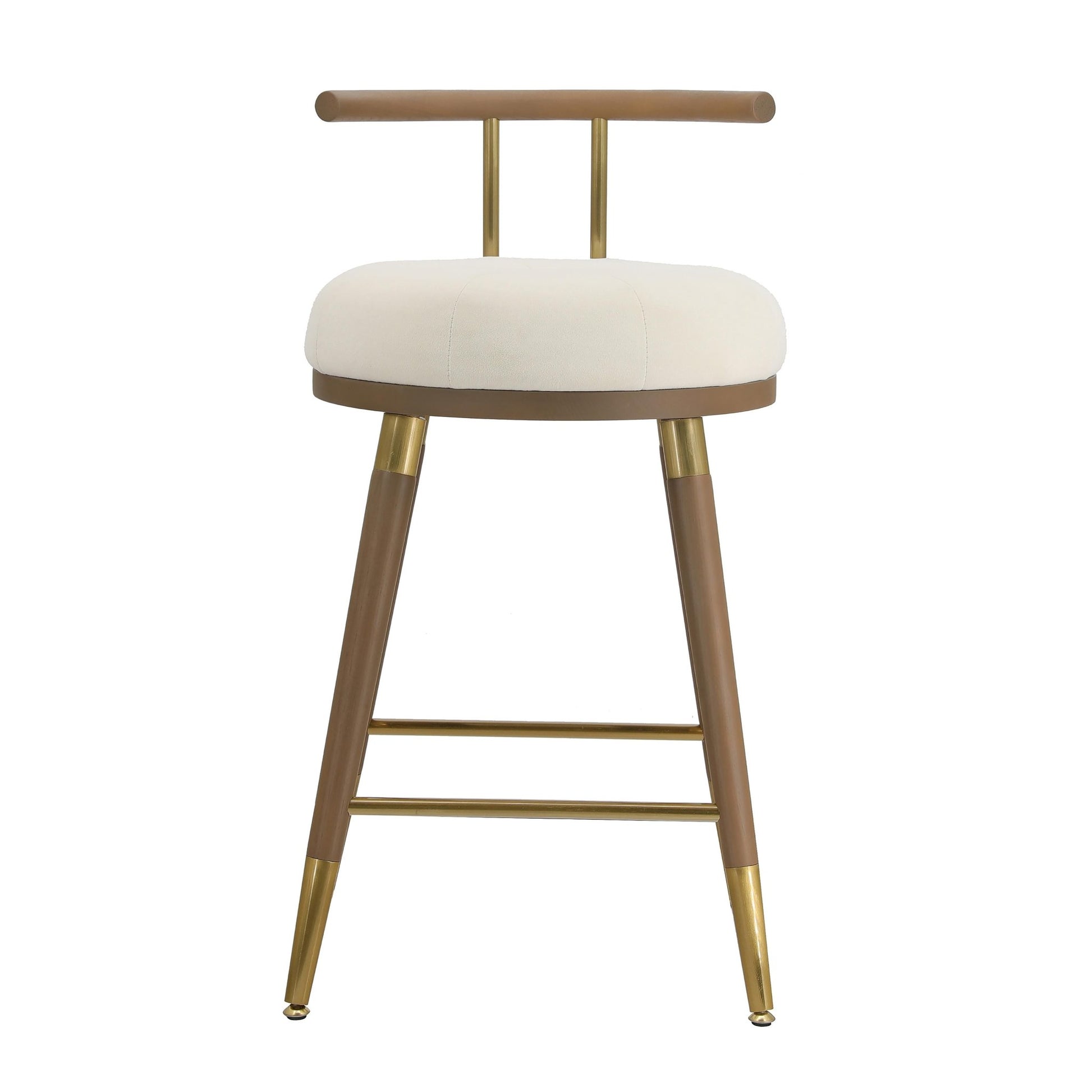 Juniper Cream Velvet Barstool Stools| TOV