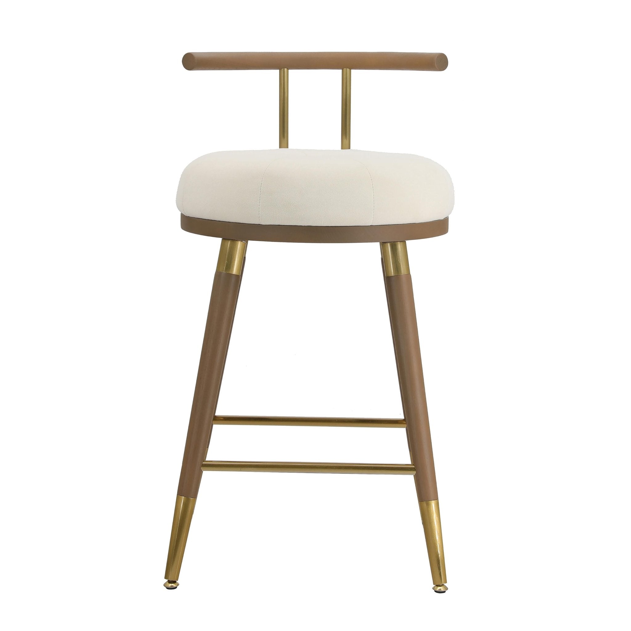 Juniper Cream Velvet Barstool Stools| TOV