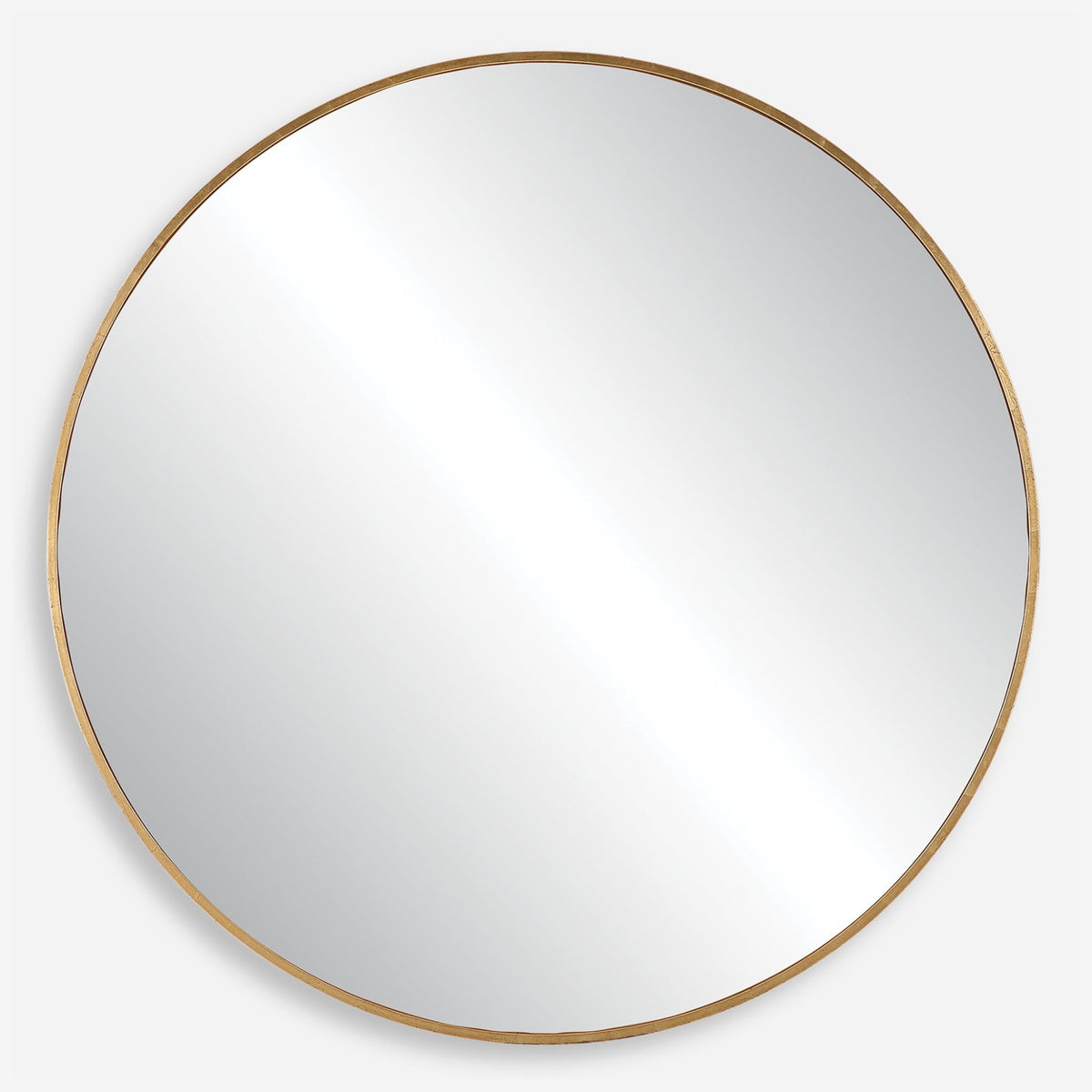 Junius Large Gold Round Mirror Table Decors| Uttermost