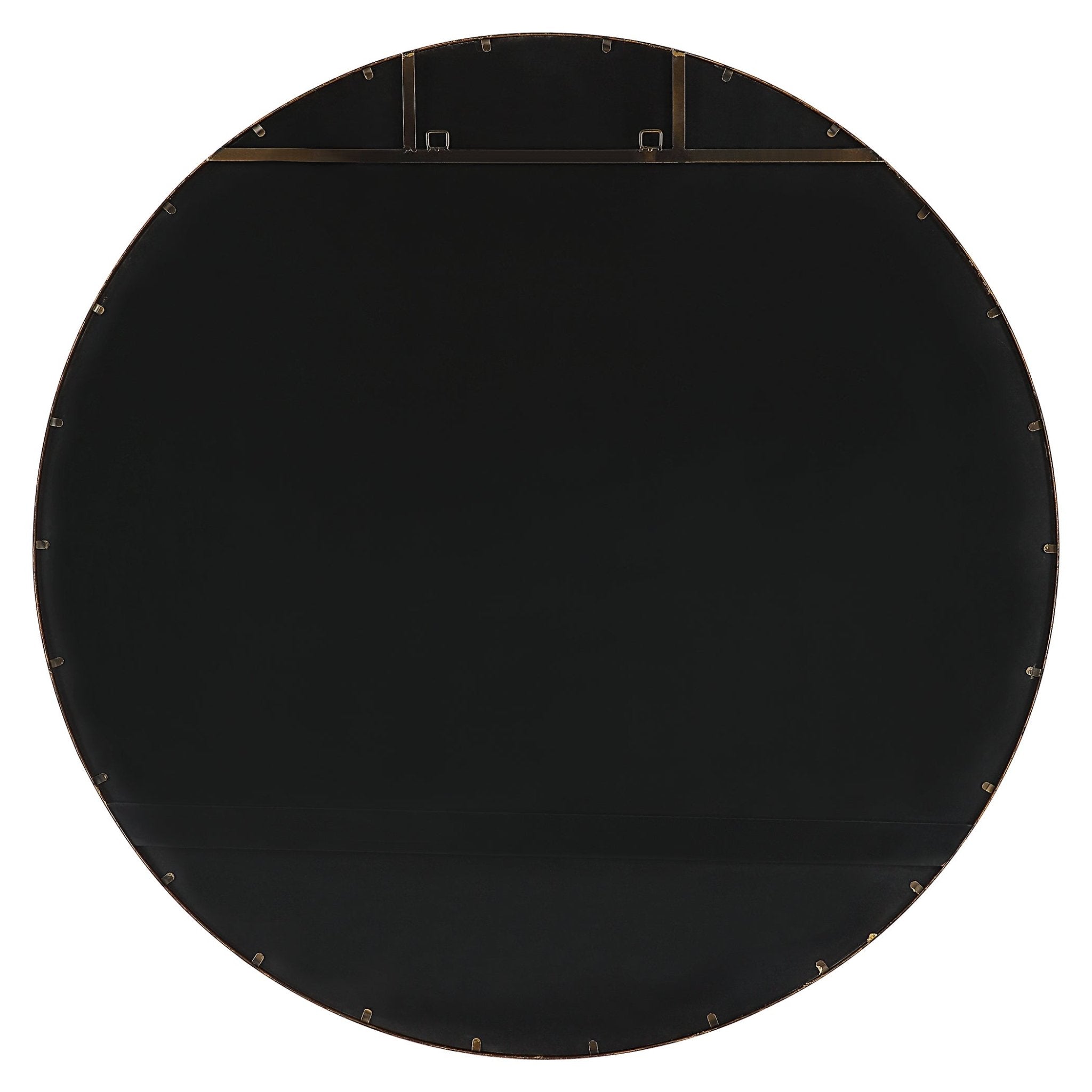 Junius Large Gold Round Mirror Table Decors| Uttermost