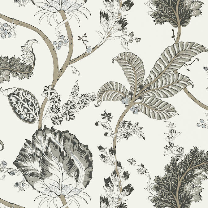 KALAMKARI VINE,Non Woven Wallpaper Wallpaper| Thibaut Design