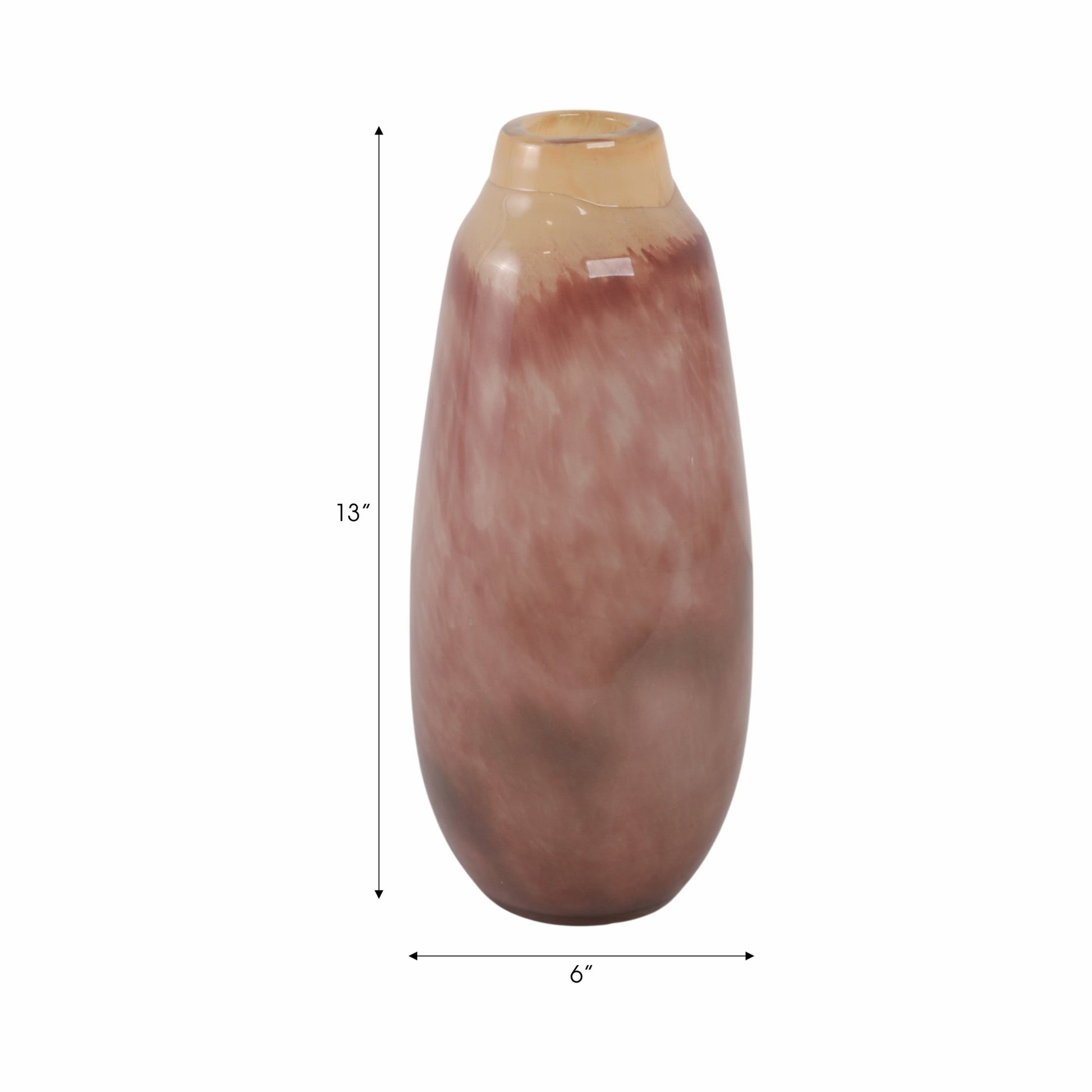 KANO MAUVE GLASS VASE Vases and Jars| Sagebrook Home