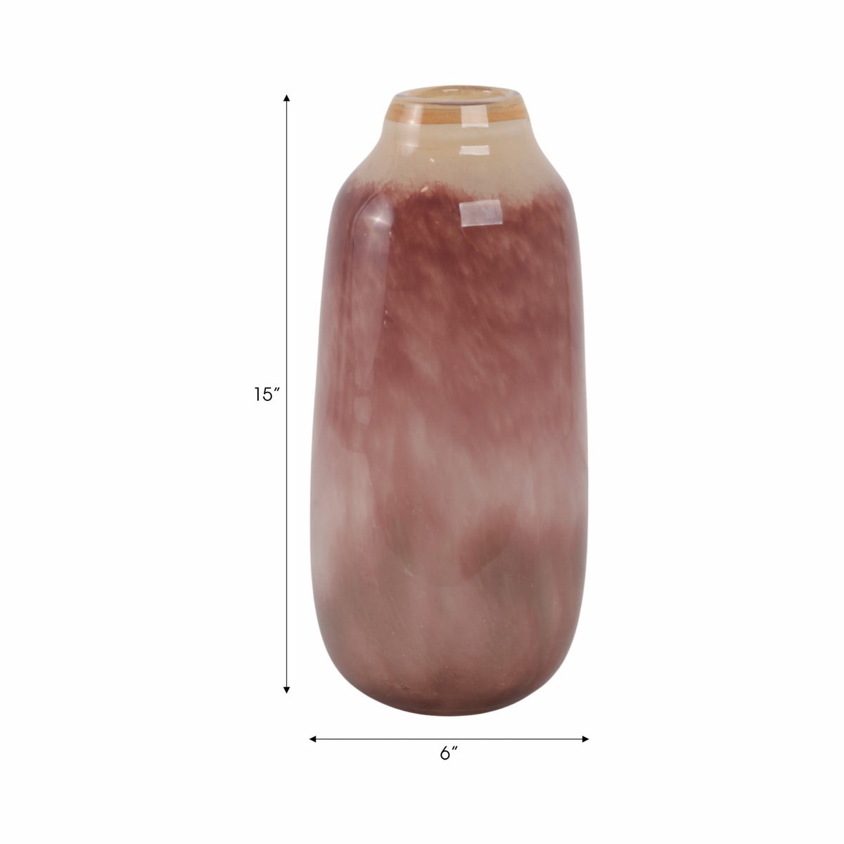 KANO MAUVE GLASS VASE Vases and Jars| Sagebrook Home