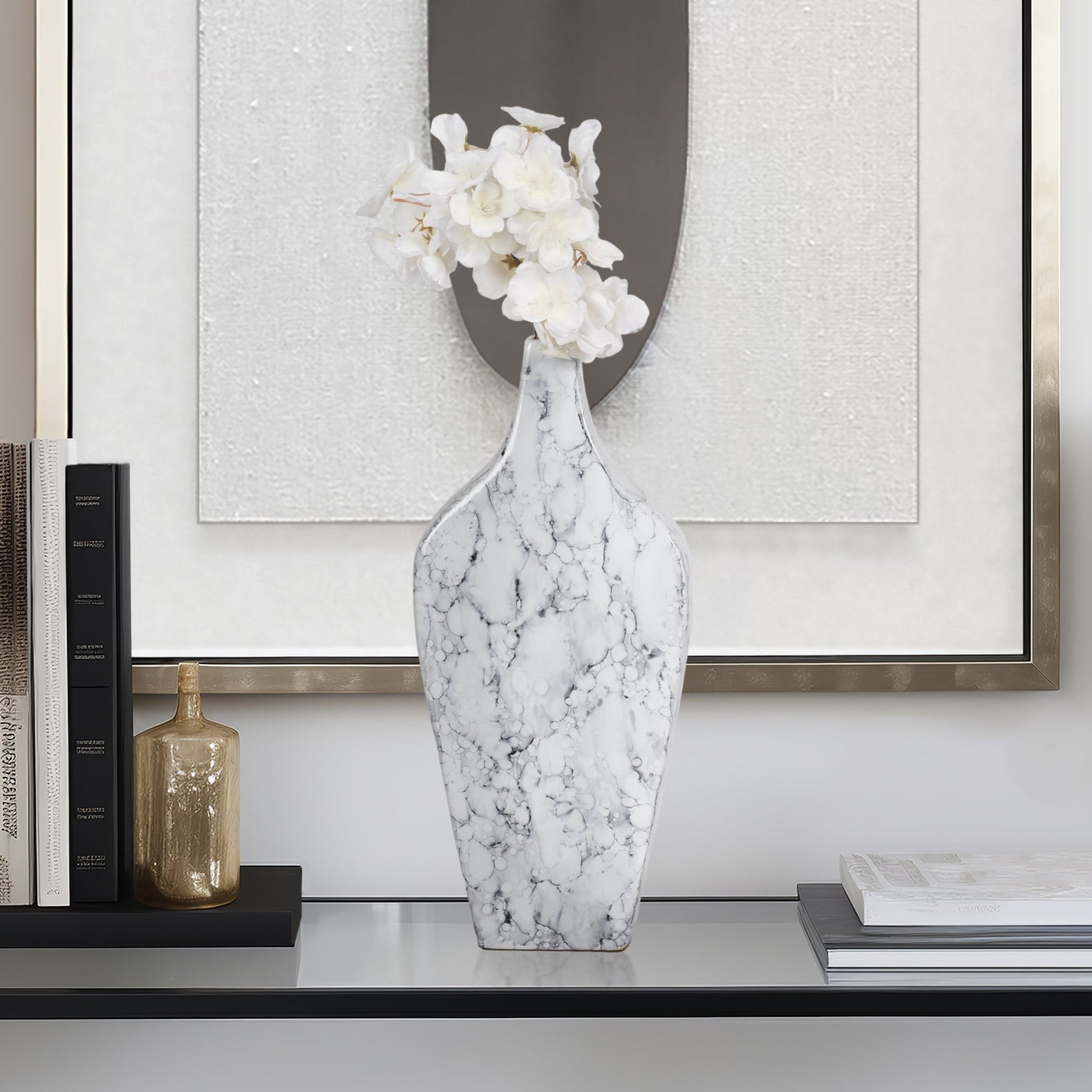 Karlin Marbled Vase Vases and Jars| Sagebrook Home