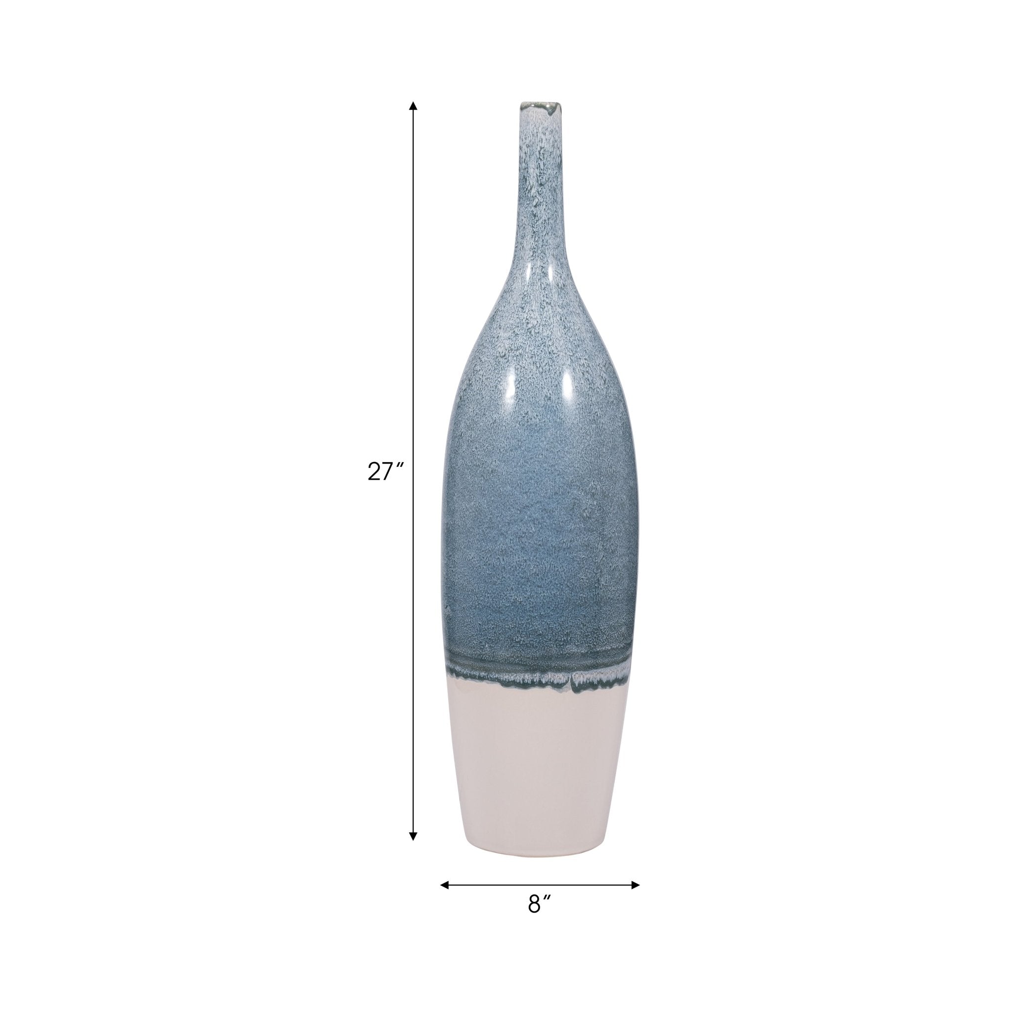 KASHION BLUE CERAMIC VASE Vases and Jars| Sagebrook Home