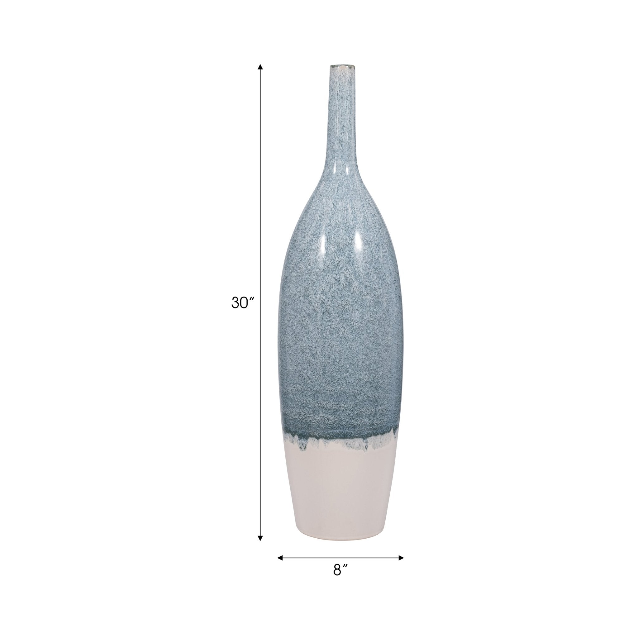 KASHION BLUE CERAMIC VASE Vases and Jars| Sagebrook Home