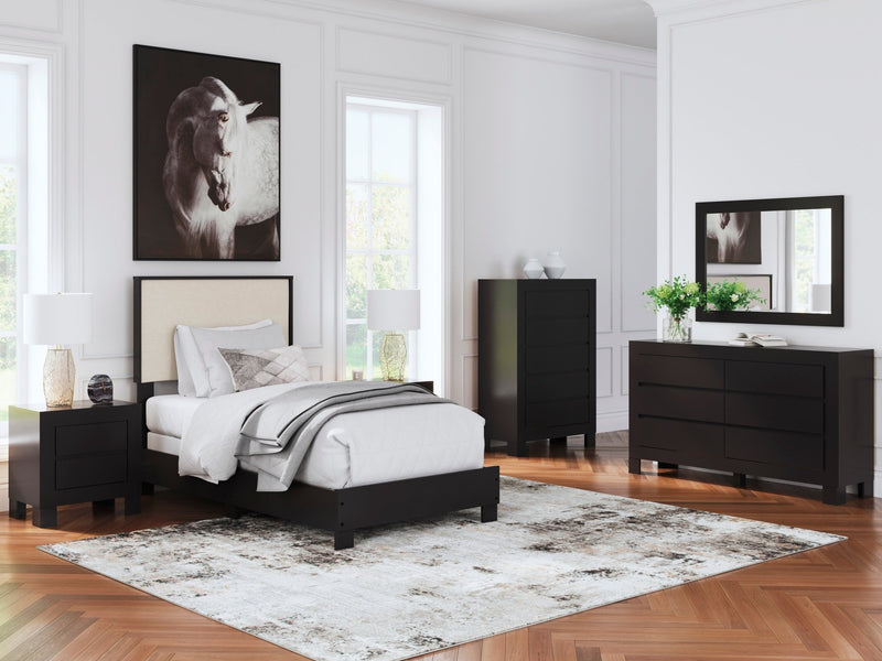 Kasteiner Twin Upholstered Bedroom - Al Rugaib Furniture