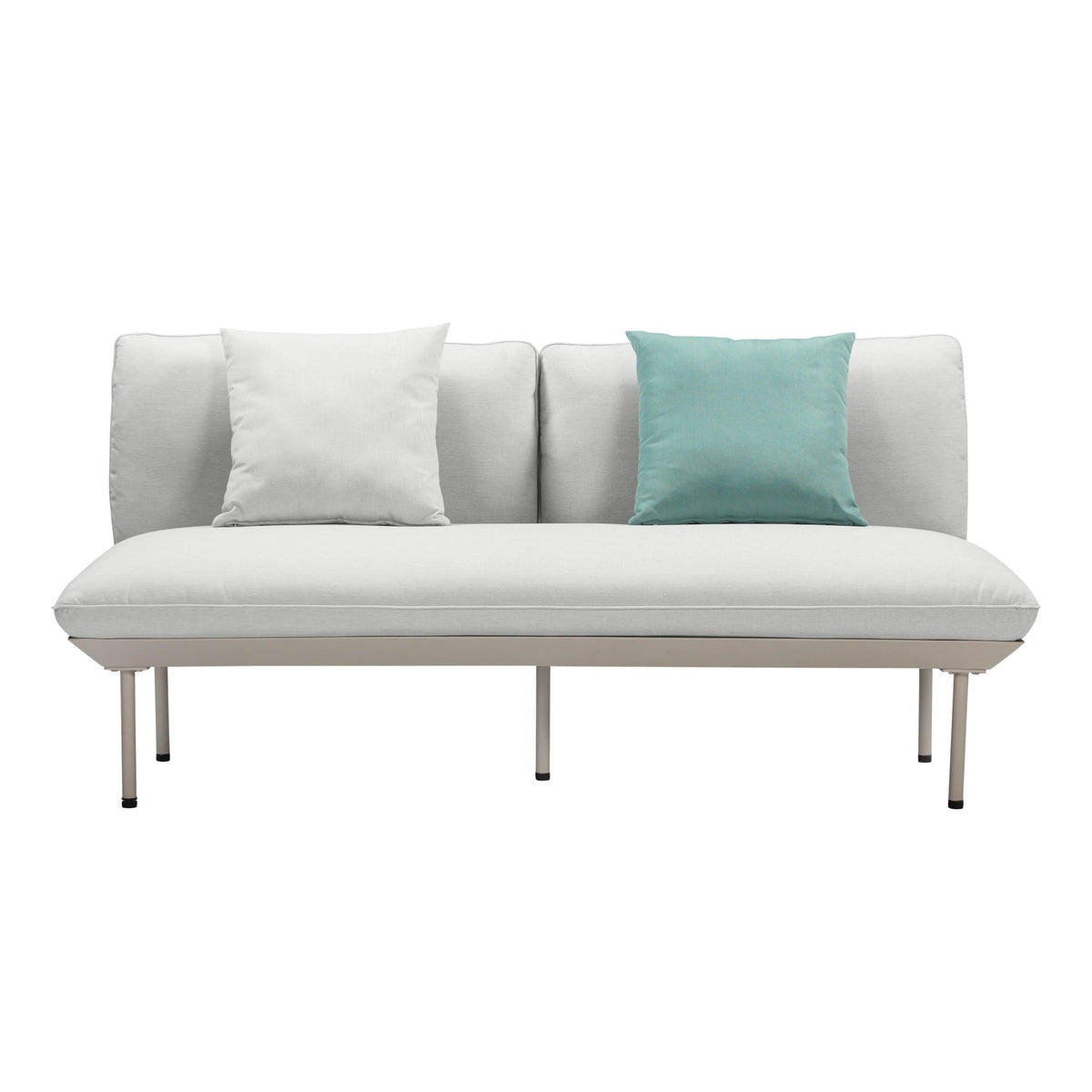 Katti Light Grey Outdoor Loveseat Outdoor Loveseats & Sofas| TOV