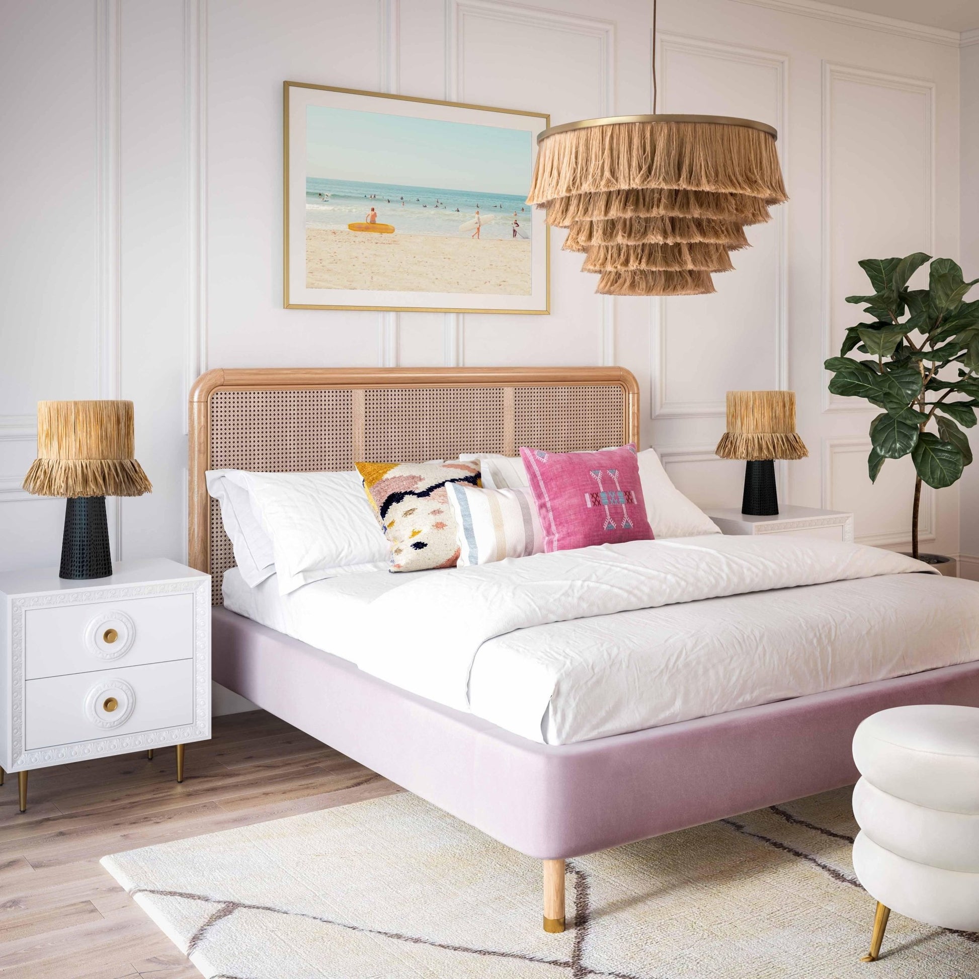 Kavali Blush Queen Bed Beds| TOV