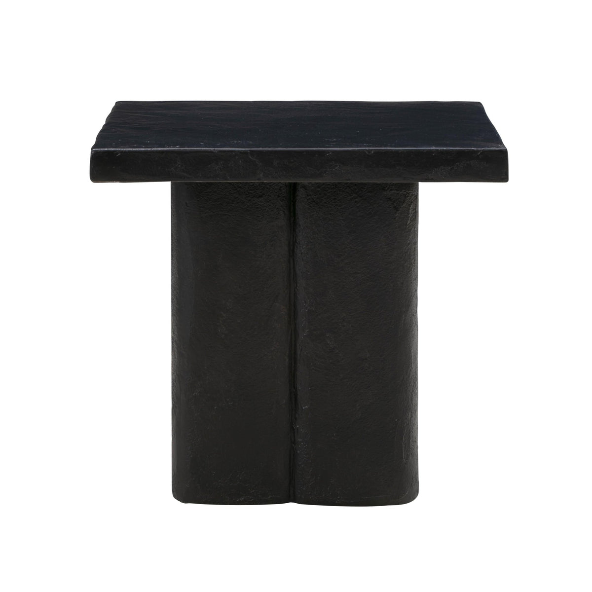 Kayla Black Concrete Side Table End Tables| TOV