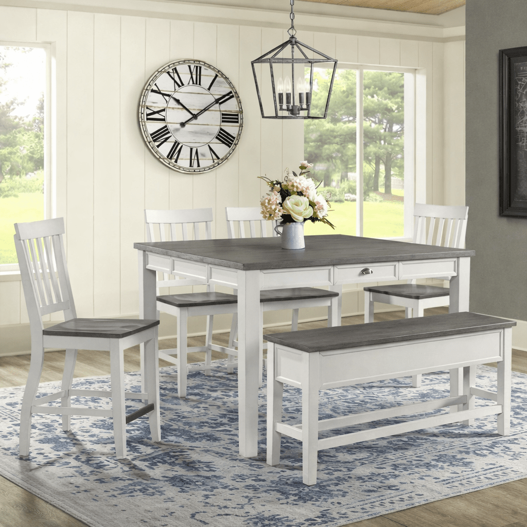Kayla Dining Table Storage Bench W/Grey Top Dining Benches| Roots Furniture