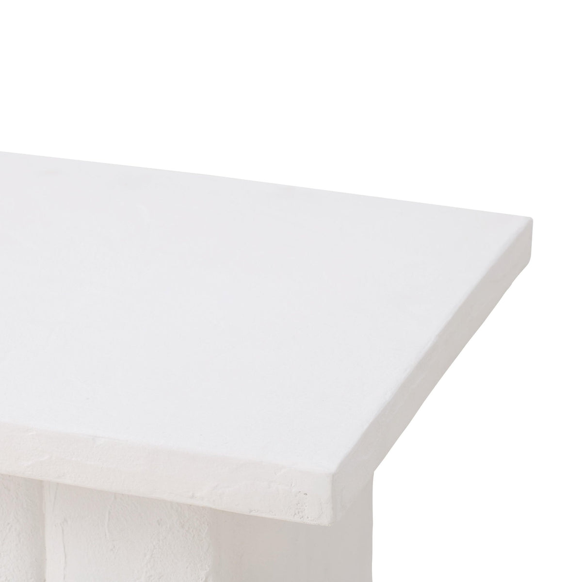 Kayla White Concrete Side Table End Tables| TOV