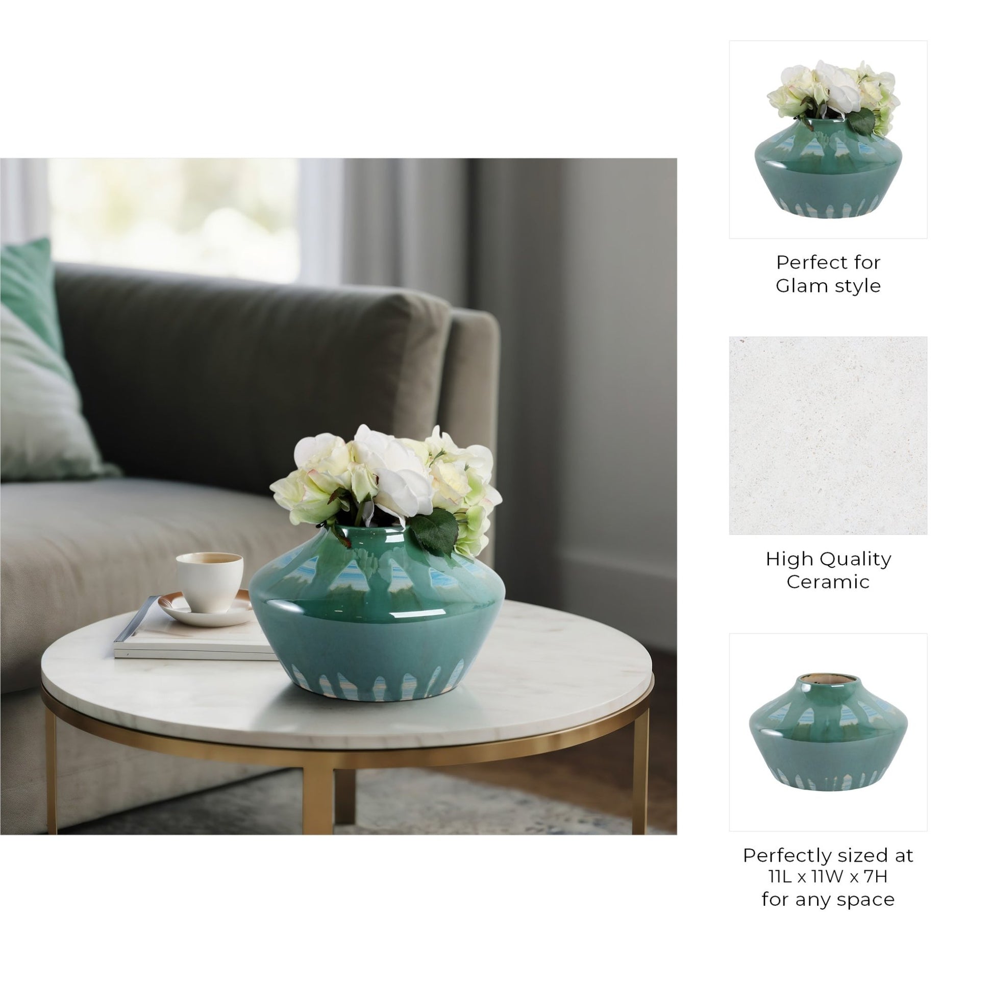 Keizer Ceramic Vase Vases and Jars| Sagebrook Home