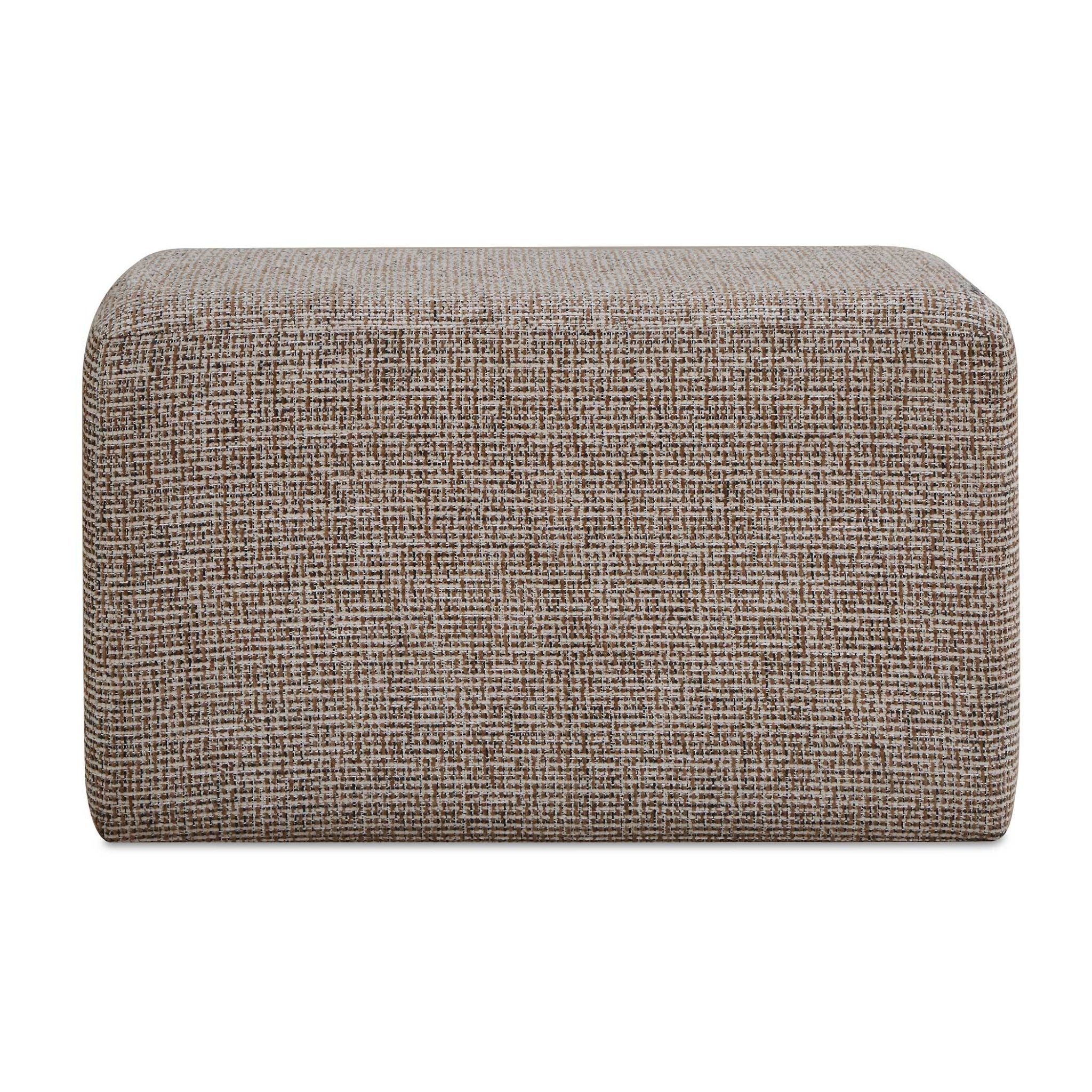Kelce Woven Checkered Ottoman Ottomans| Uttermost