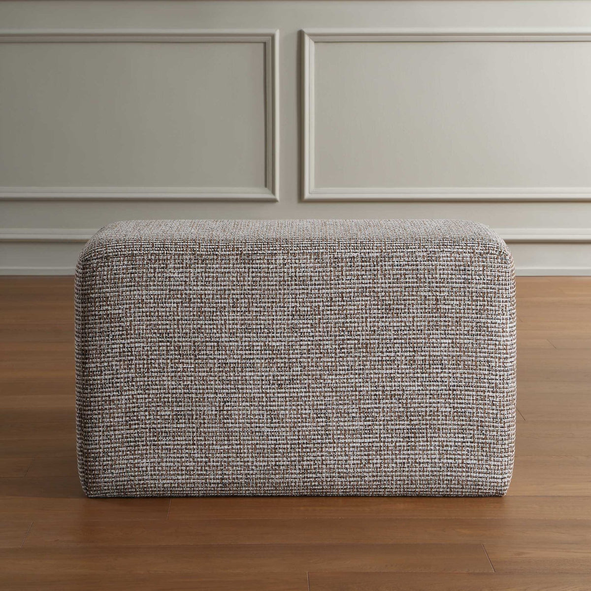 Kelce Woven Checkered Ottoman Ottomans| Uttermost