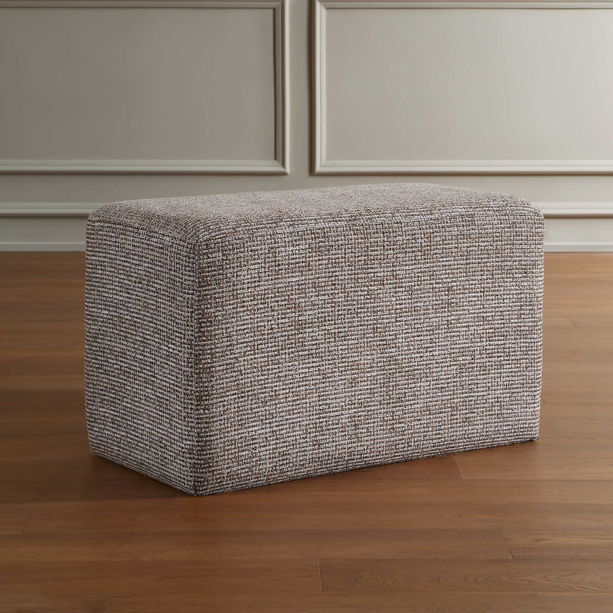 Kelce Woven Checkered Ottoman Ottomans| Uttermost