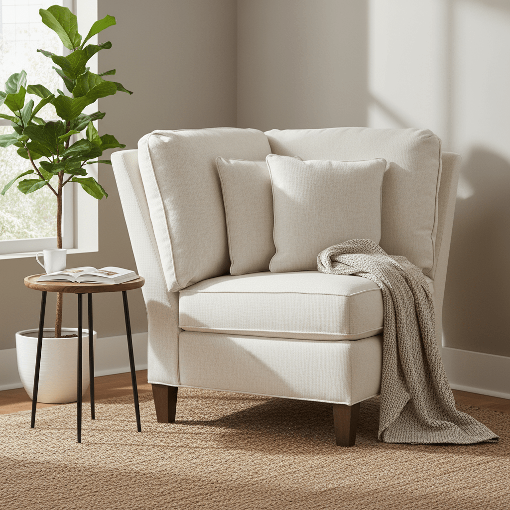 Kelly Corner Chair with Tapered Leg Chairs| Fairfield Chair