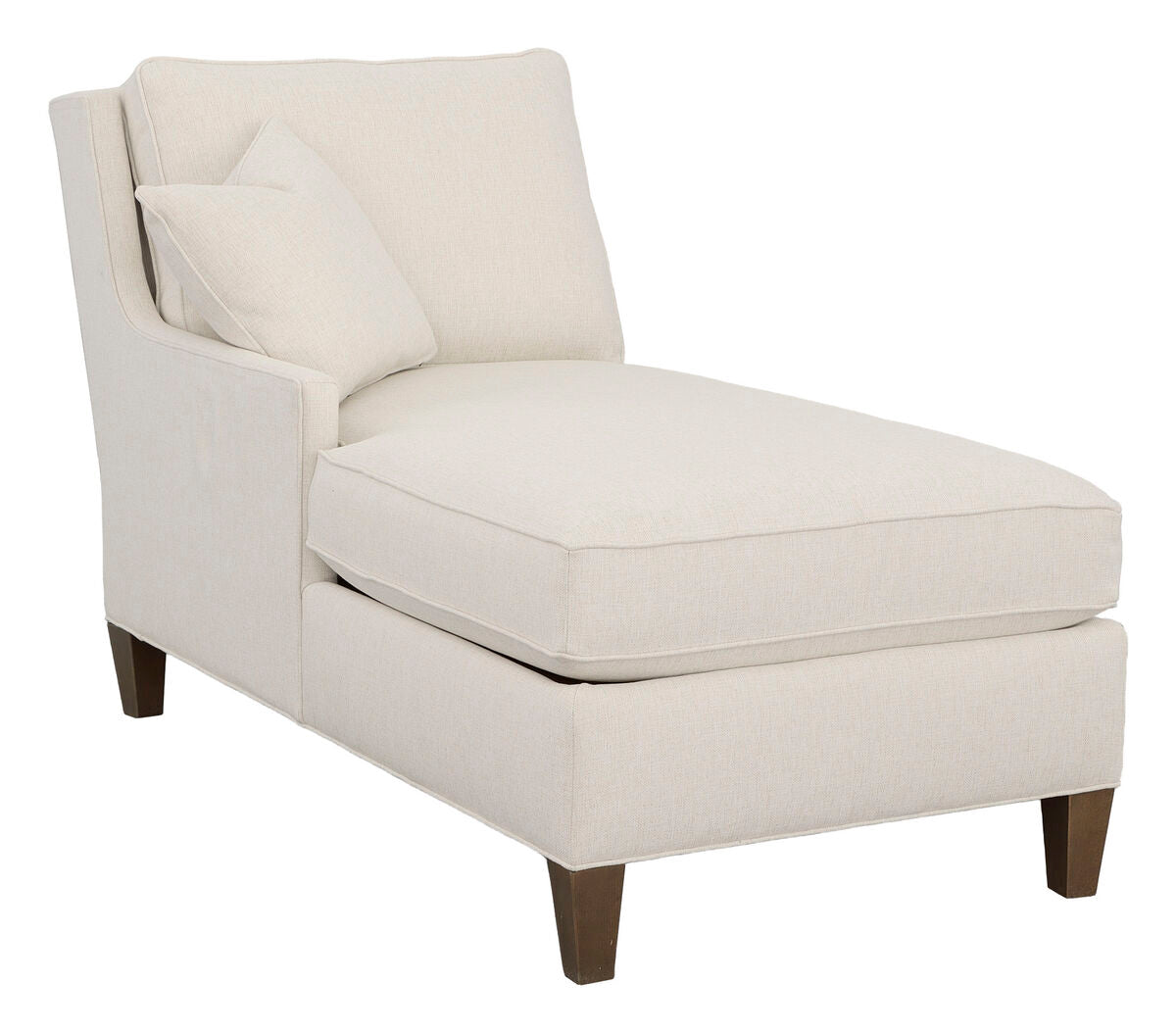 Kelly Left Arm Chaise with Tapered Leg Chaises| Fairfield Chair