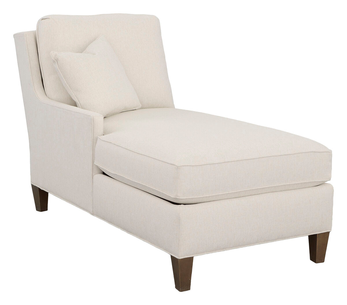 Kelly Left Arm Chaise with Tapered Leg Chaises| Fairfield Chair