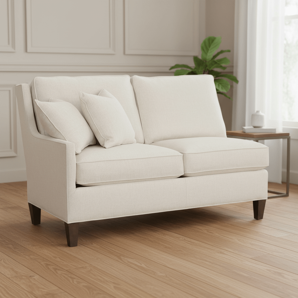 Kelly Left Arm Loveseat with Tapered Leg Sofas & Loveseats| Fairfield Chair