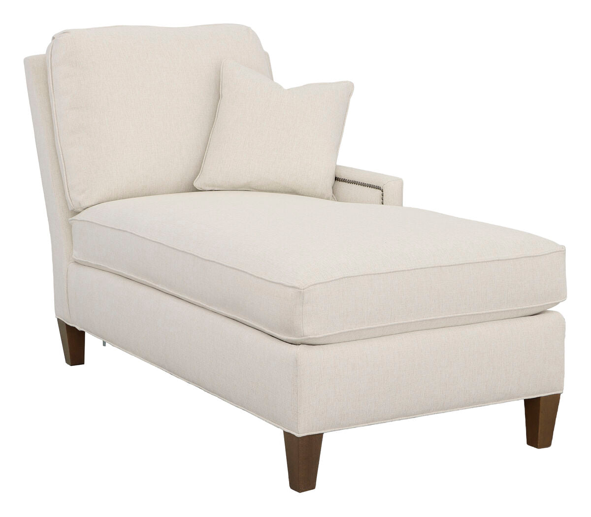 Kelly Right Arm Chaise with Tapered Leg Chaises| Fairfield Chair