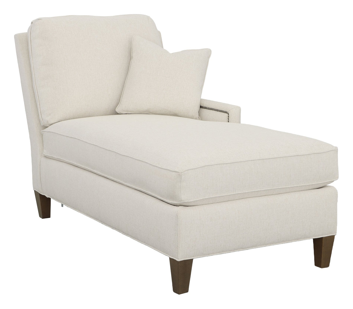 Kelly Right Arm Chaise with Tapered Leg Chaises| Fairfield Chair