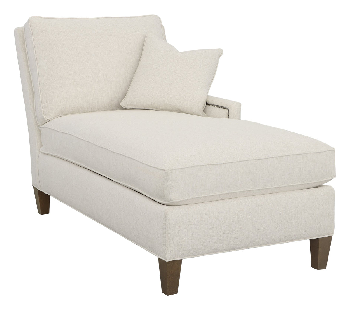 Kelly Right Arm Chaise with Tapered Leg Chaises| Fairfield Chair