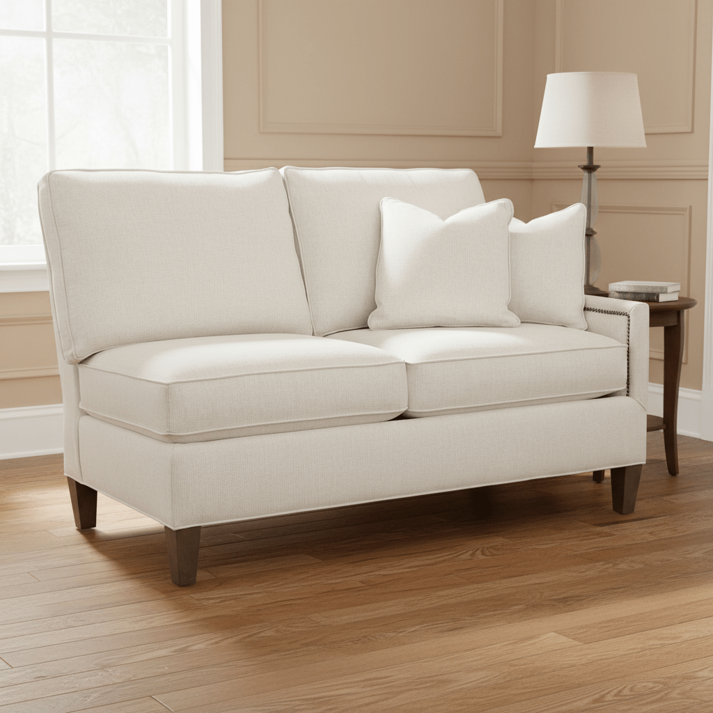 Kelly Right Arm Loveseat with Tapered Leg Sofas & Loveseats| Fairfield Chair