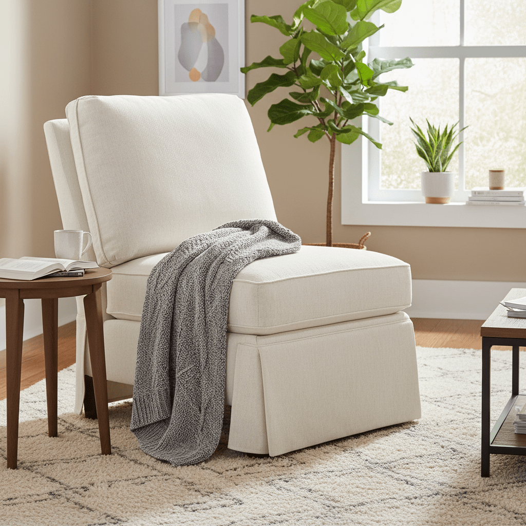 Kelly Skirted Armless Sectional Chair Chairs| Fairfield Chair