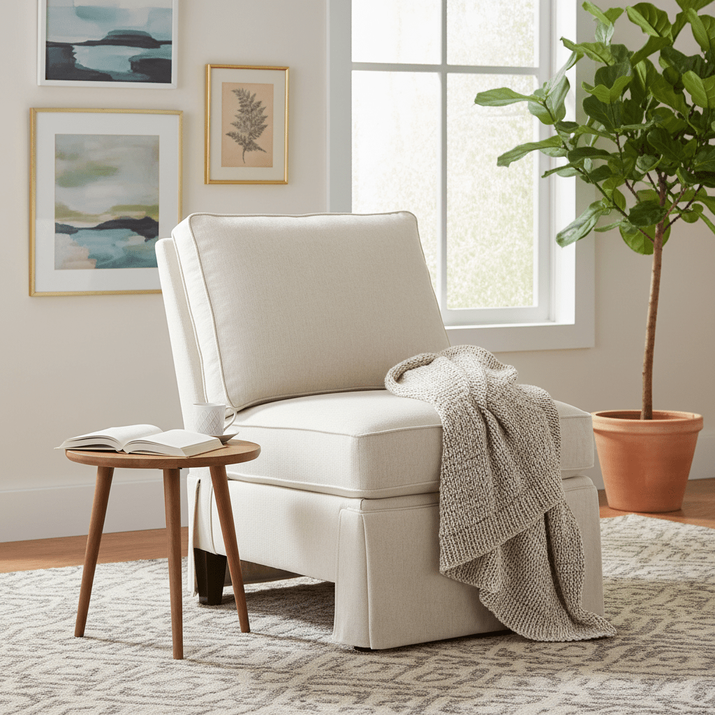 Kelly Skirted Armless Sectional Chair Chairs| Fairfield Chair
