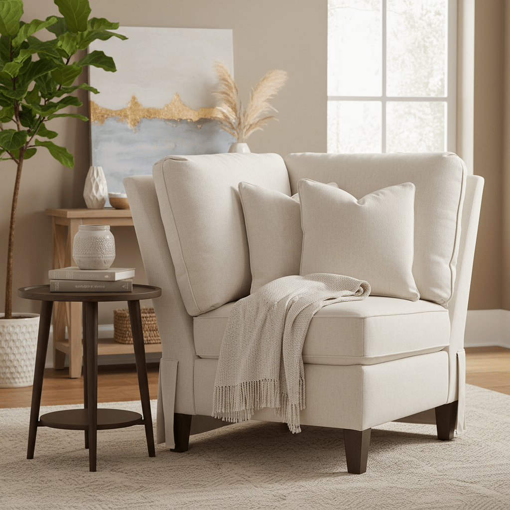 Kelly Skirted Corner Chair Chairs| Fairfield Chair