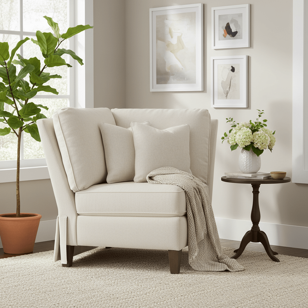 Kelly Skirted Corner Chair Chairs| Fairfield Chair