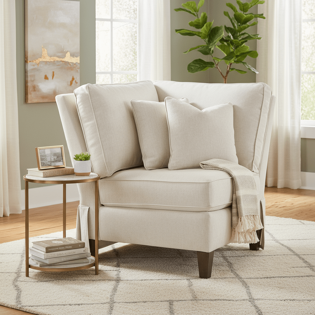 Kelly Skirted Corner Chair Chairs| Fairfield Chair