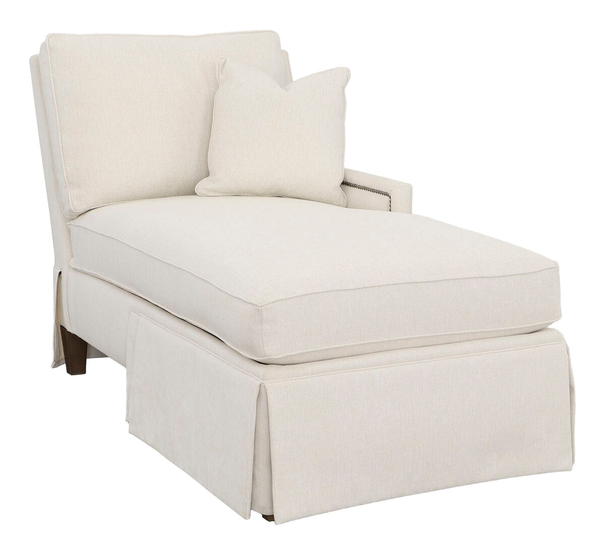 Kelly Skirted Right Arm Chaise Chaises| Fairfield Chair