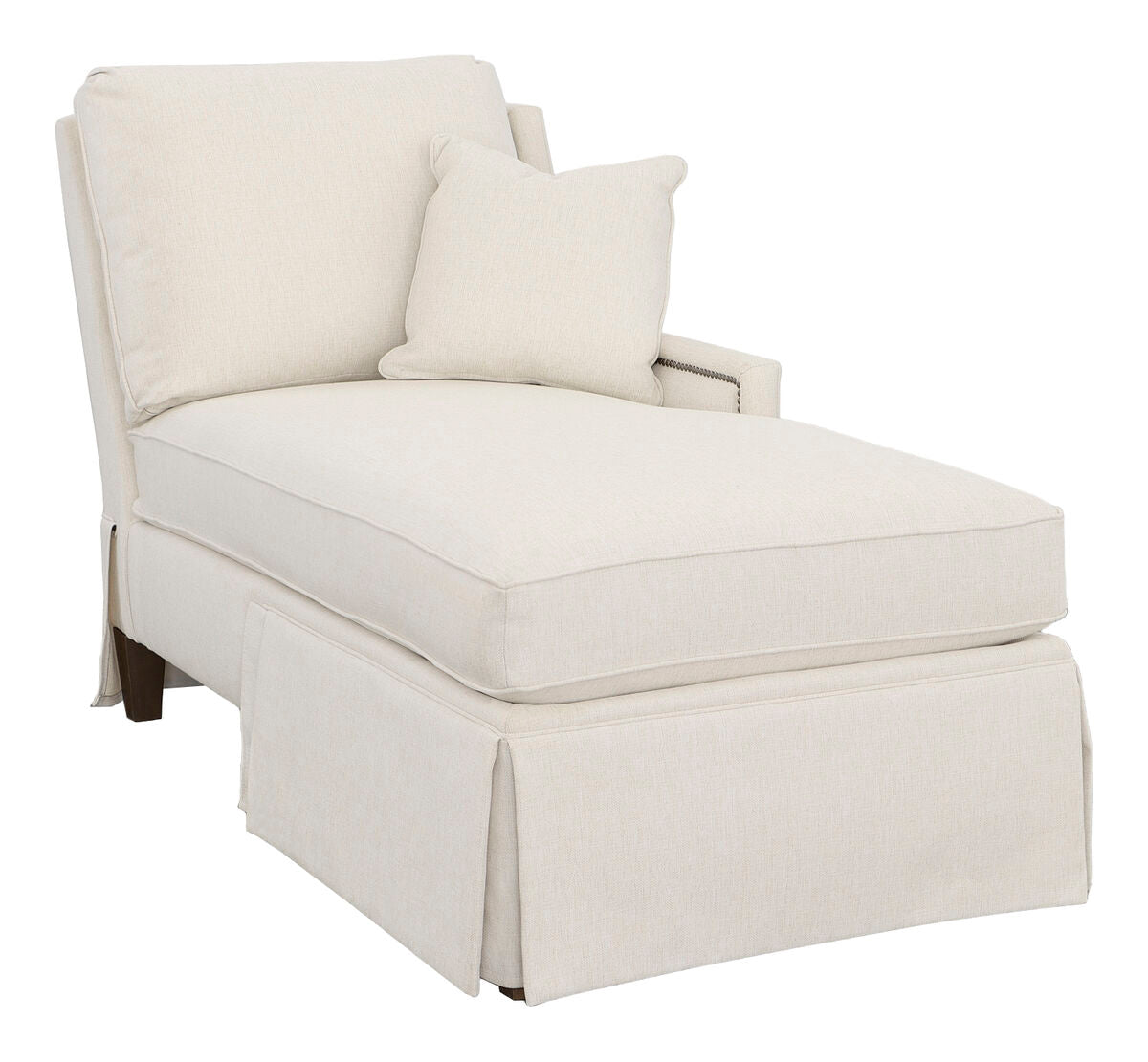 Kelly Skirted Right Arm Chaise Chaises| Fairfield Chair