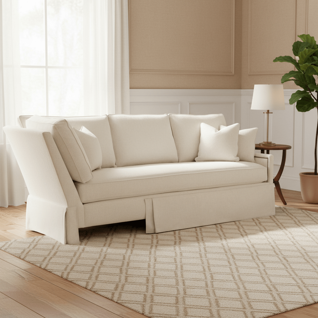 Kelly Skirted Right Arm Corner Sofa Sofas & Loveseats| Fairfield Chair