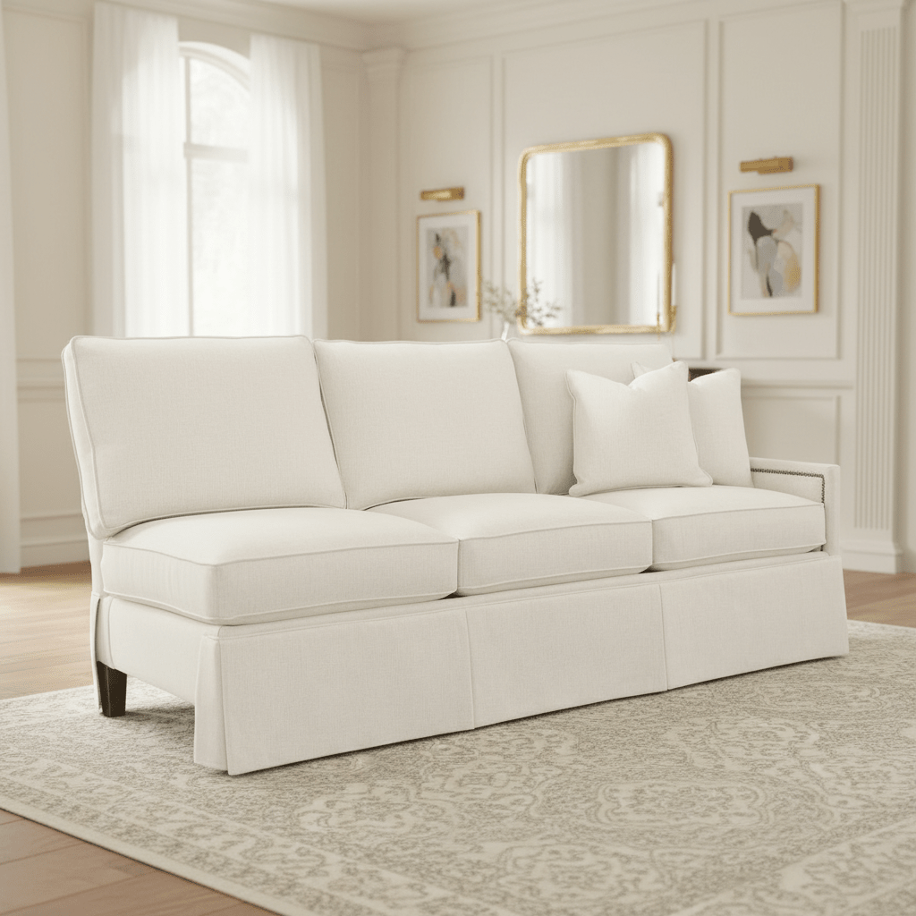 Kelly Skirted Right Arm Sofa Sofas & Loveseats| Fairfield Chair