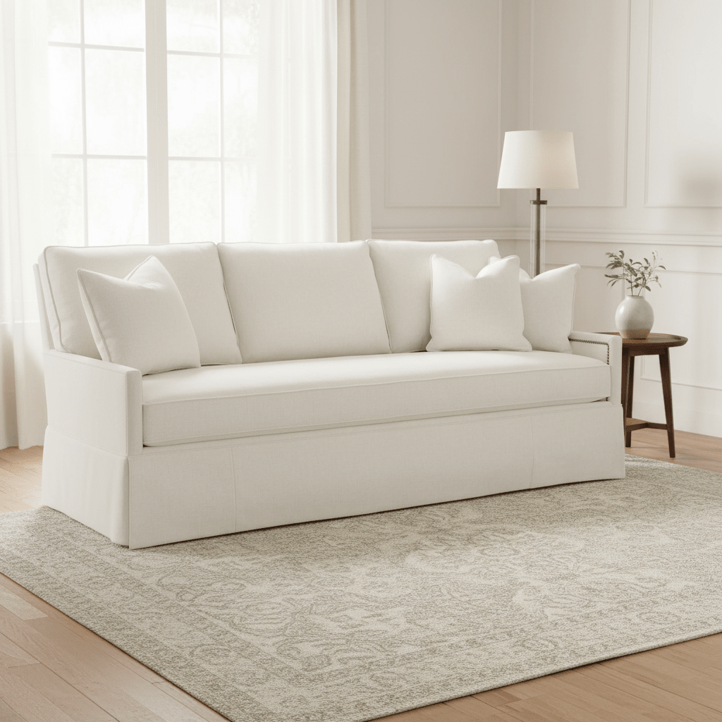 Kelly Skirted Right Arm Sofa Sofas & Loveseats| Fairfield Chair