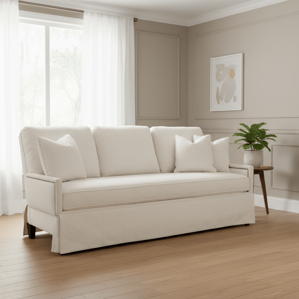 Kelly Skirted Right Arm Sofa Sofas & Loveseats| Fairfield Chair