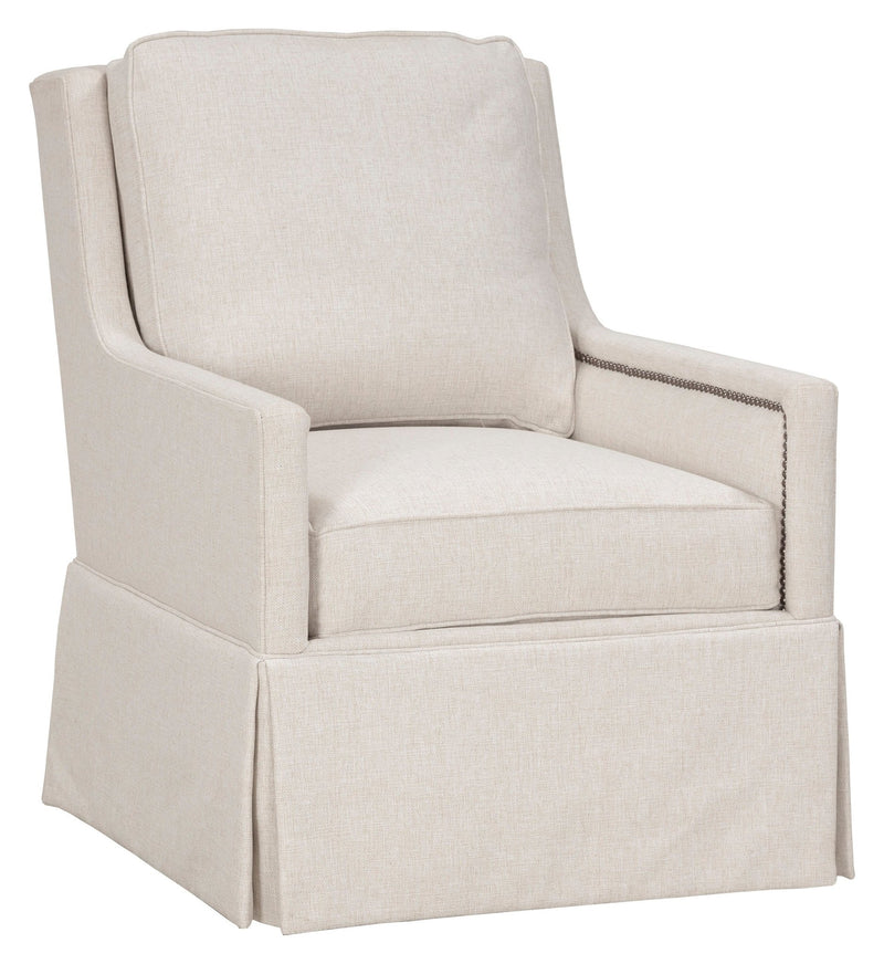 Kelly Skirted Swivel Chair - Al Rugaib Furniture
