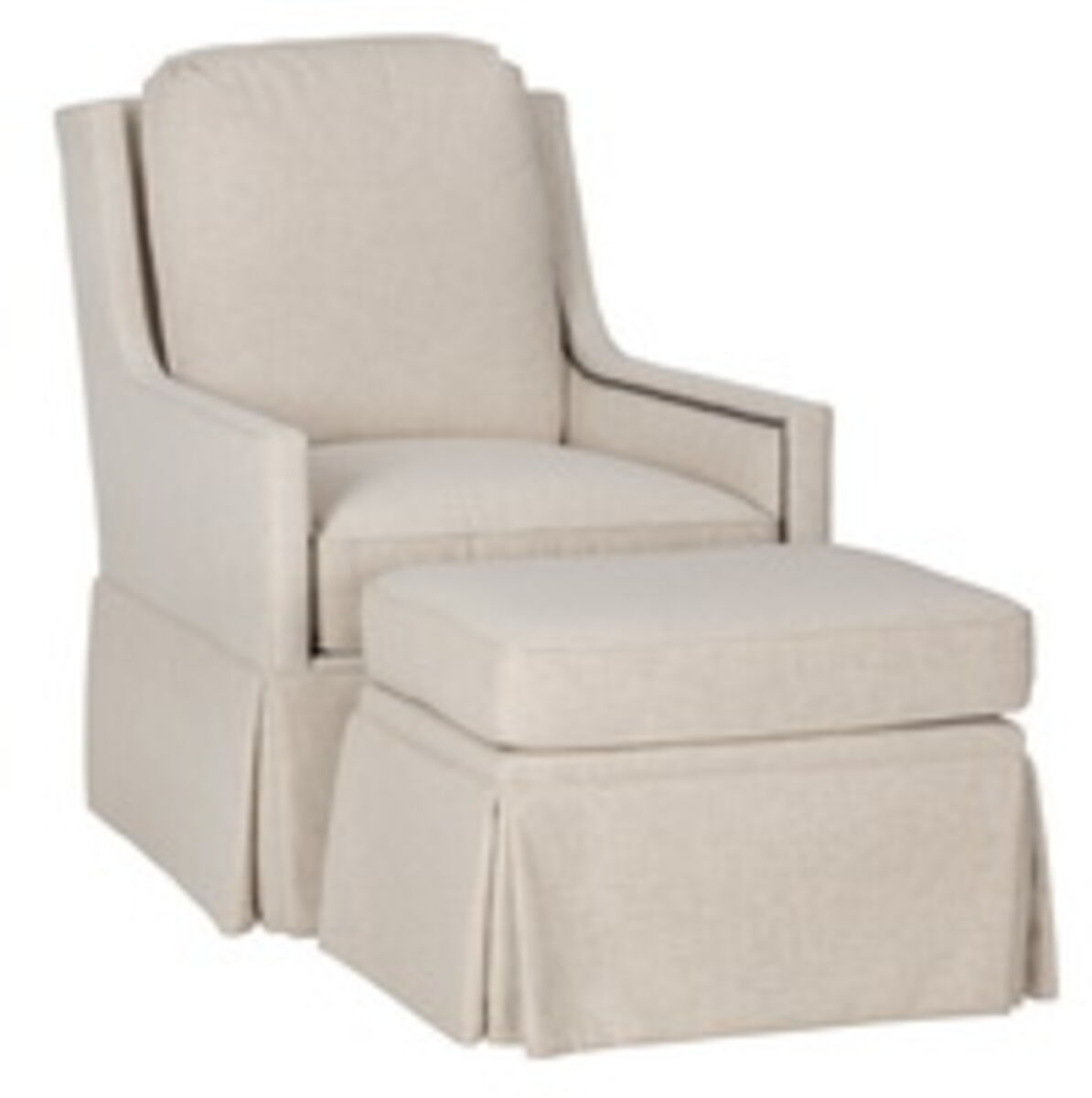 Kelly Skirted Swivel Glider Chairs| Fairfield Chair
