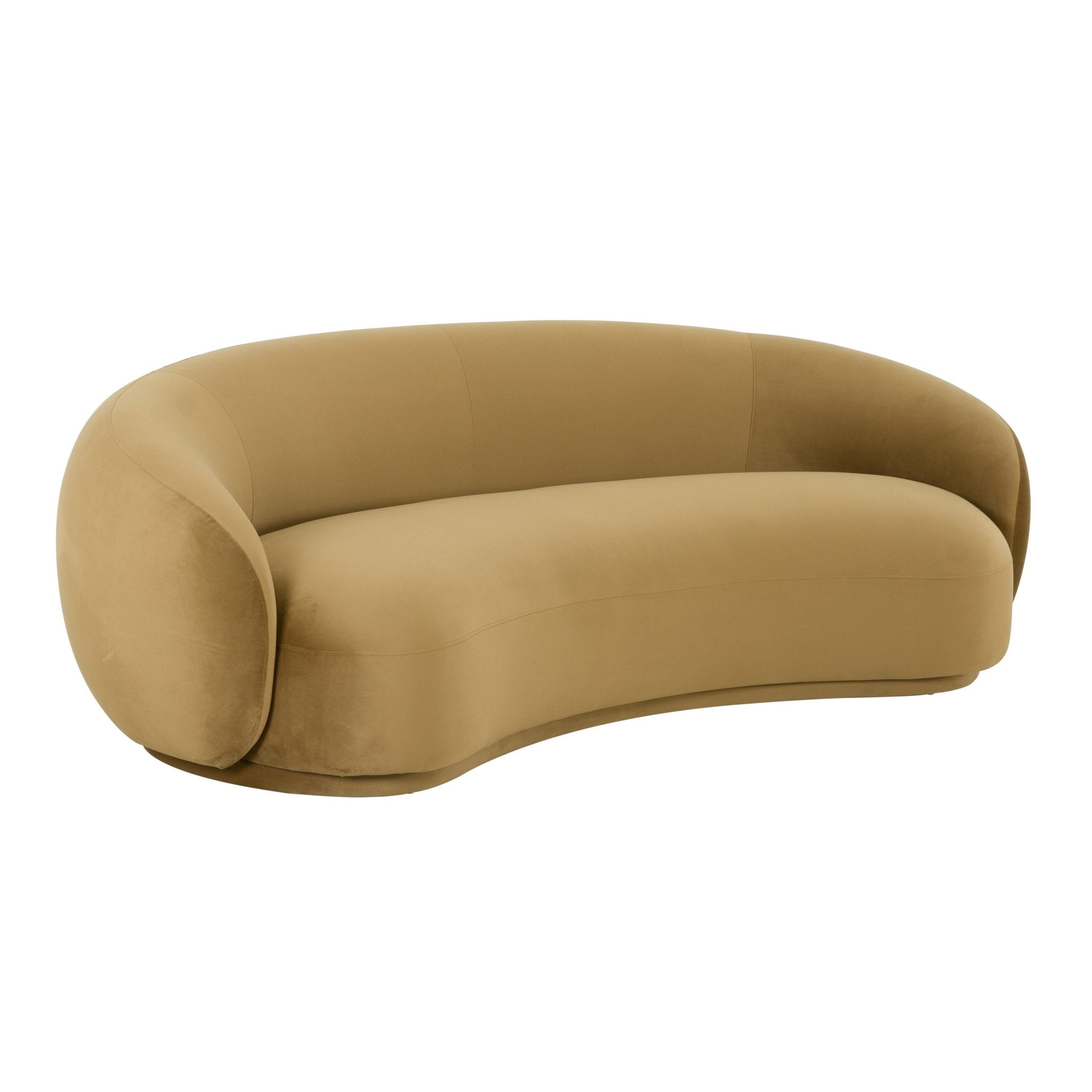 Kendall Cognac Velvet Sofa Sofas & Loveseats| TOV