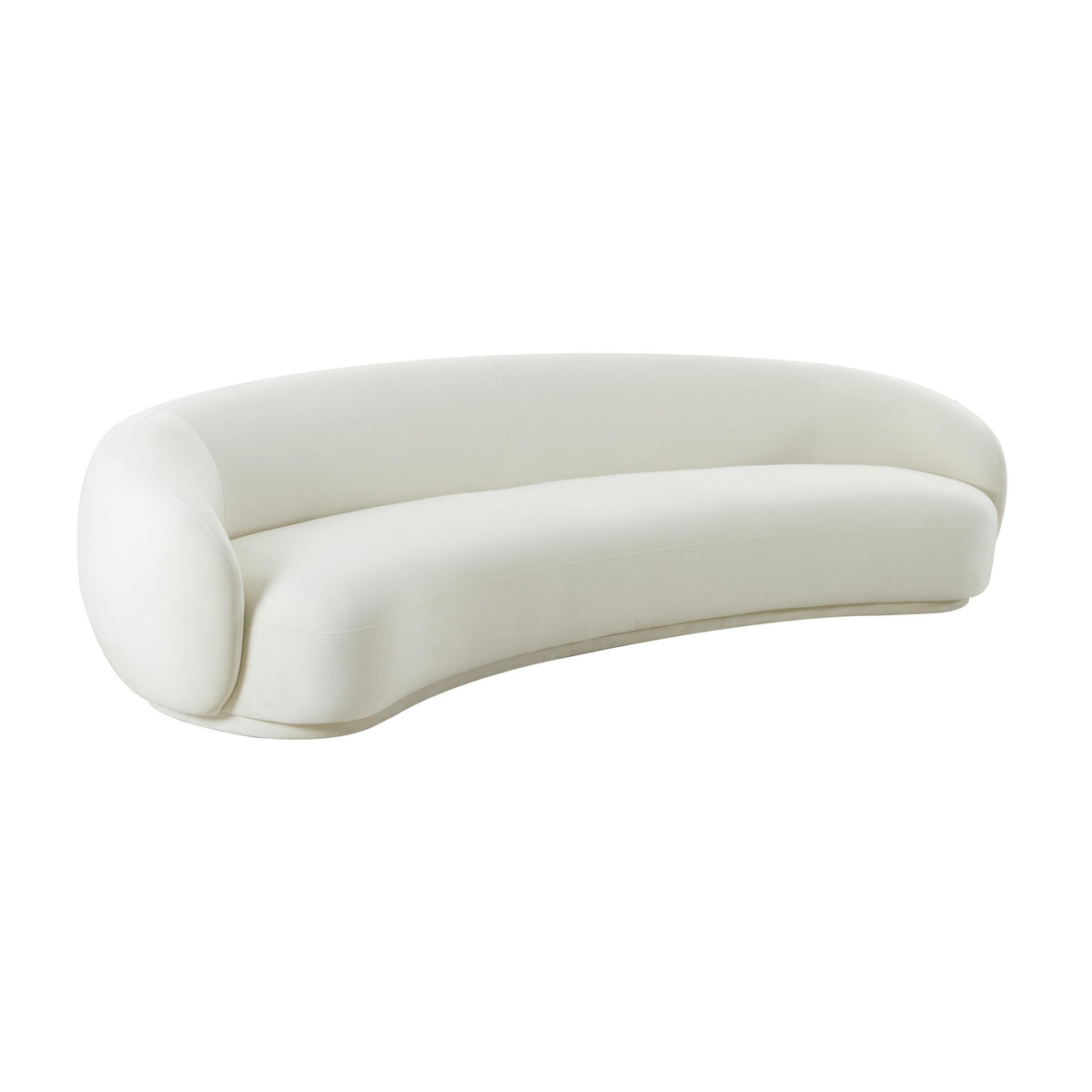 Kendall Cream Velvet 120 Inch Sofa Sofas & Loveseats| TOV