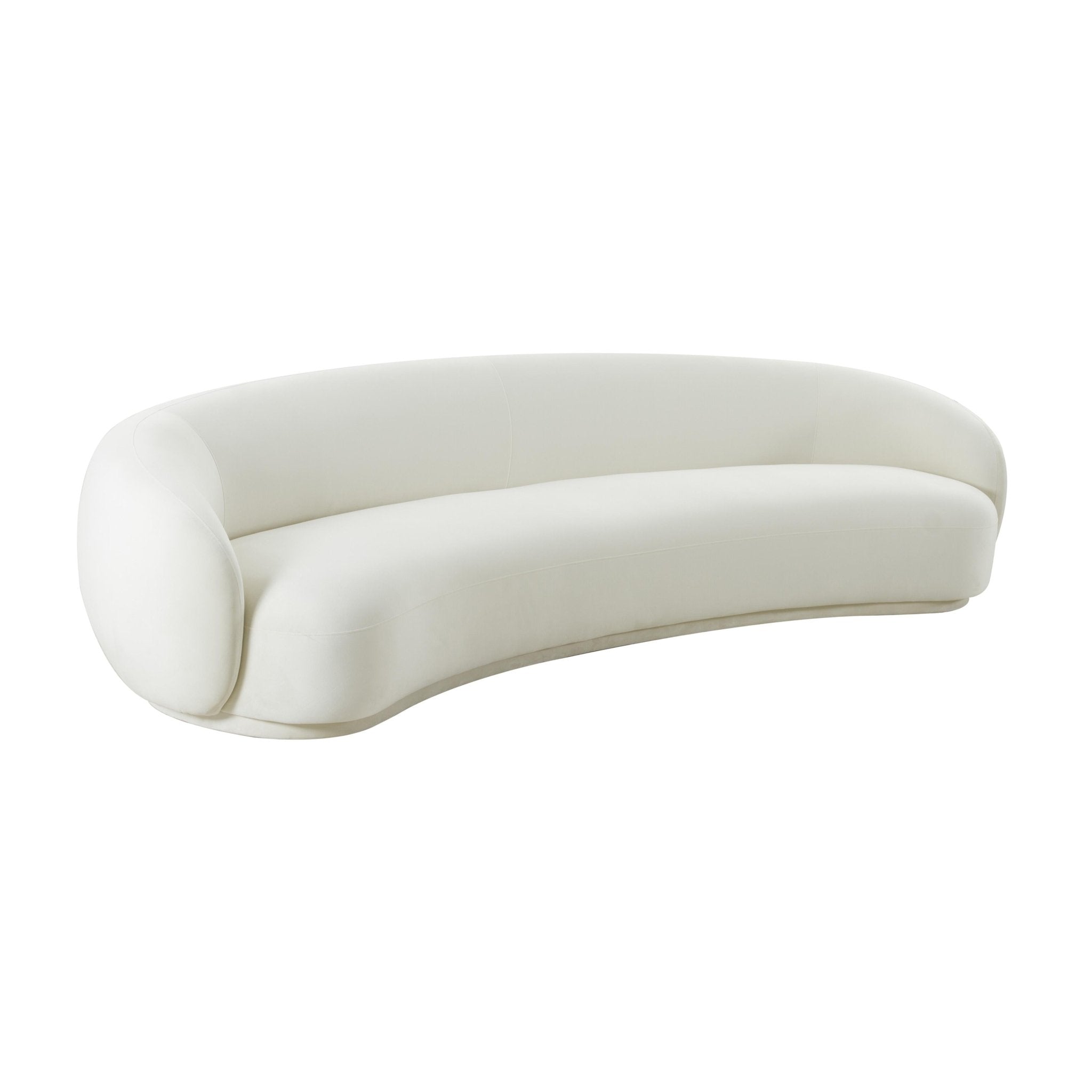 Kendall Cream Velvet 120 Inch Sofa Sofas & Loveseats| TOV
