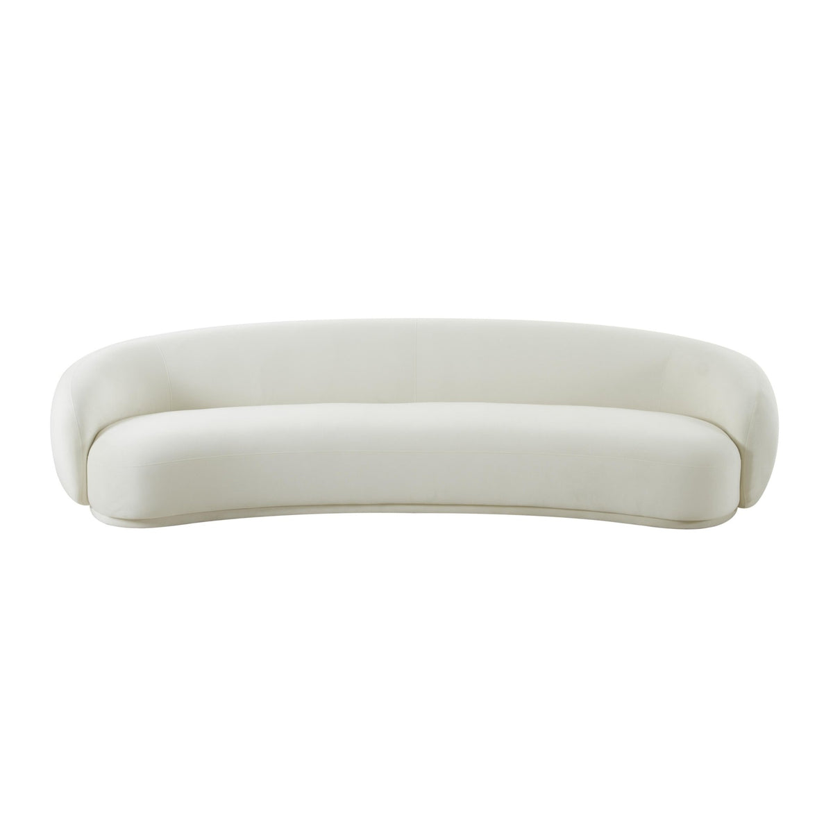 Kendall Cream Velvet 120 Inch Sofa Sofas & Loveseats| TOV