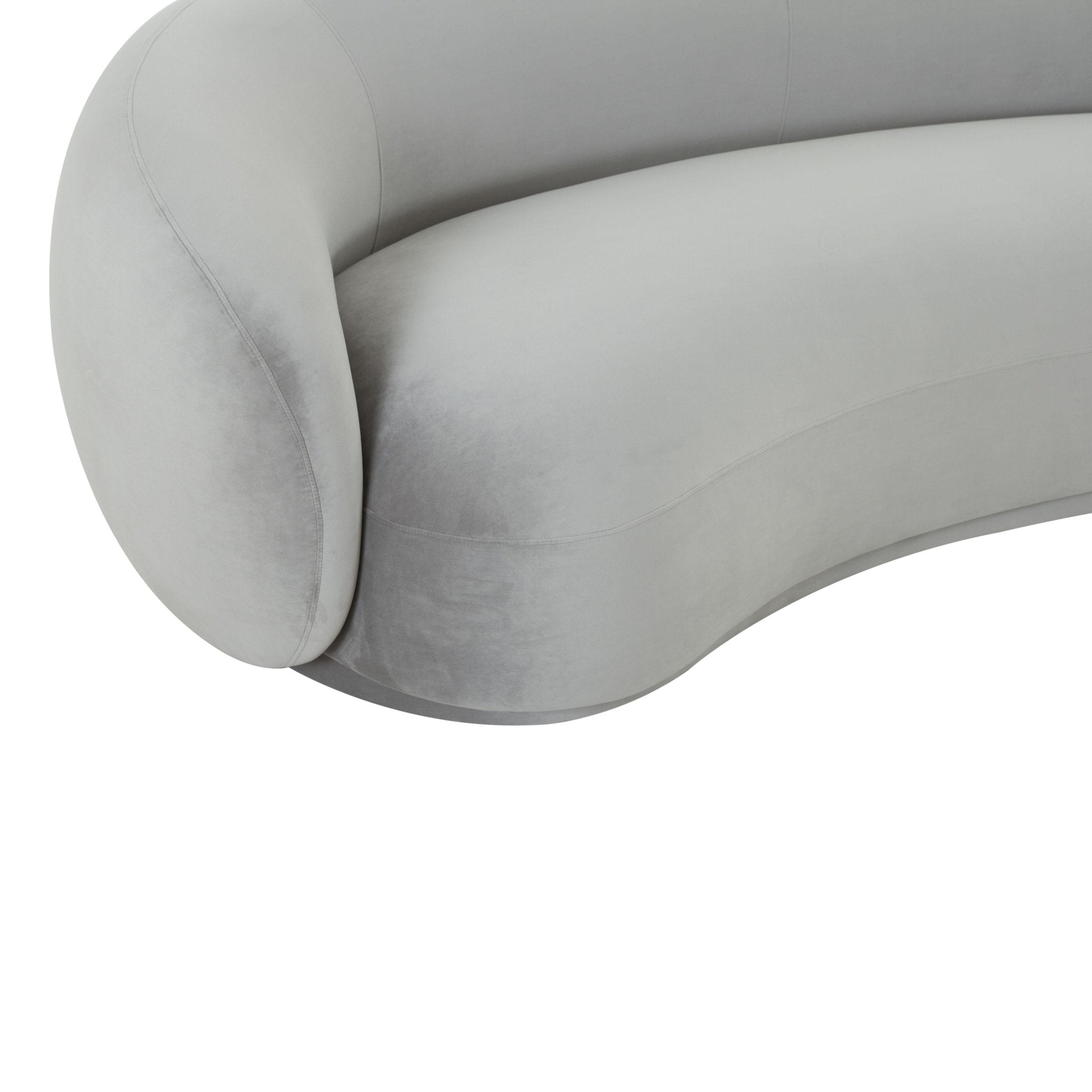 Kendall Light Grey Velvet Sofa Sofas & Loveseats| TOV